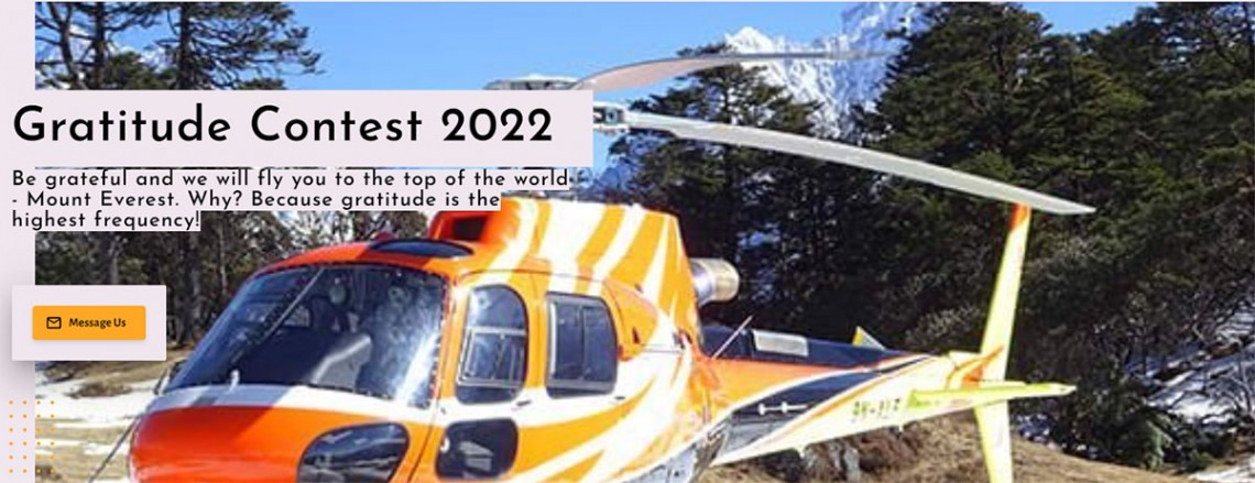 Gratitude Contest 2022:  Free trip to Mount Everest !
